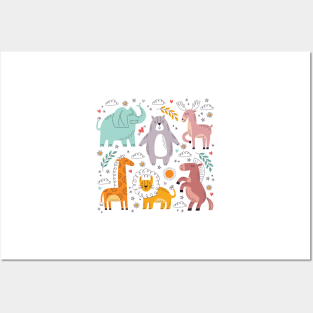 Happy Animals Posters and Art